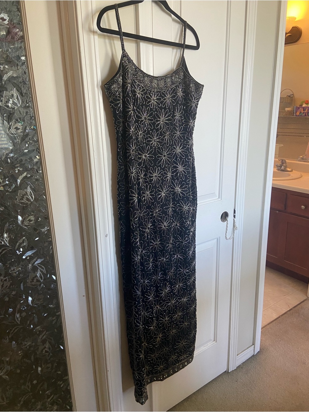 STUNNING Papell Boutique Beaded Floral Gown